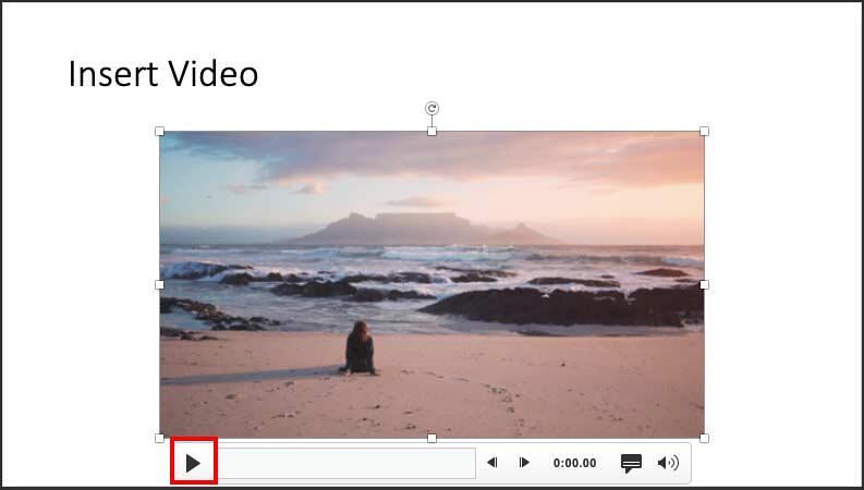 Video placed on slide Video placed on slide