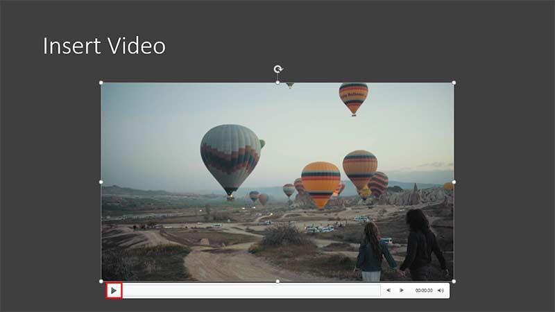 Video placed on slide Video placed on slide