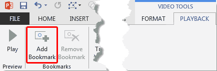 Add Bookmark button within the Bookmarks group Add Bookmark button within the Bookmarks group