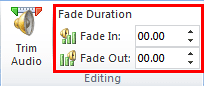 Fade Duration options Fade Duration options