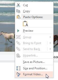 Format Video option to be selected Format Video option to be selected