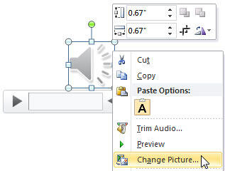 Change Picture option selected