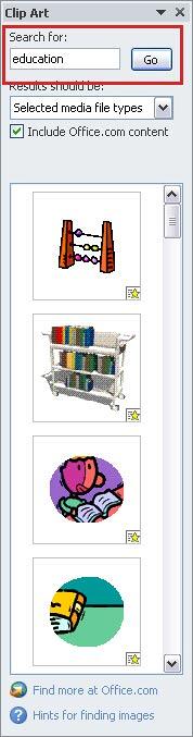 Keyword in Search for text box