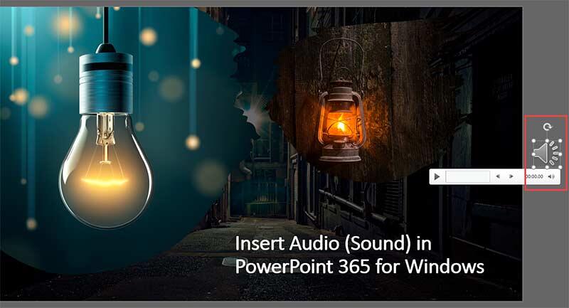 Drag the audio icon off the Slide Area
