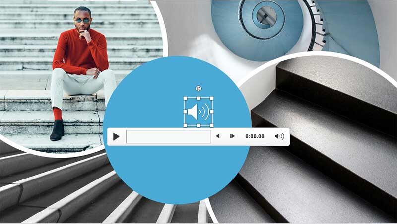 Audio icon placed on slide Audio icon placed on slide