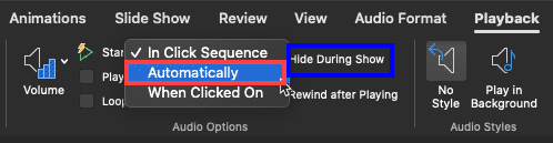 Automatically option selected within Start drop-down list Automatically option selected within Start drop-down list