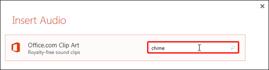 Insert Audio dialog box