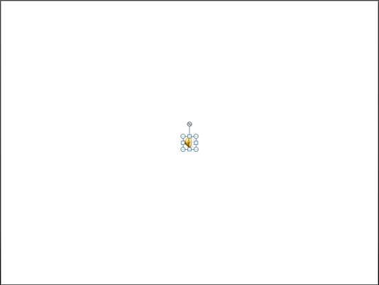 Audio icon placed on the slide