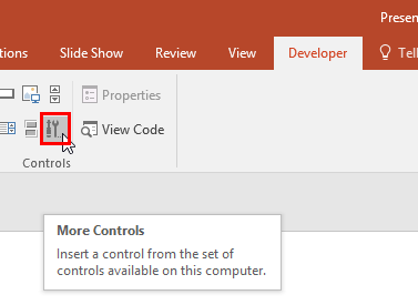 More Controls button More Controls button