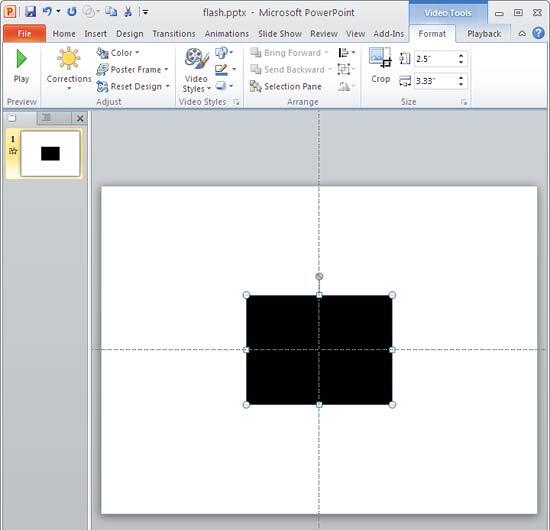 Flash movie within the PowerPoint slide