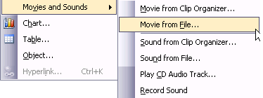 Insert a movie from file Insert a movie from file