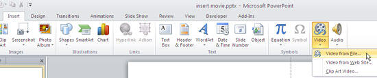 Video from File option Video from File option