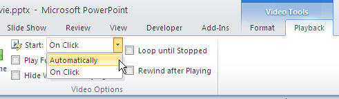 Automatically playing mode Automatically playing mode