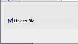 Link to File option