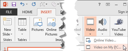 Video on My PC option Video on My PC option