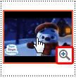 Magnifying glass icon appears over the video preview Magnifying glass icon appears over the video preview
