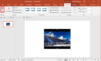 Insert Video from YouTube in PowerPoint 2016 for Windows
