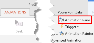 Animation Pane button