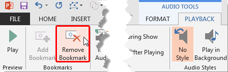 Remove Bookmark button