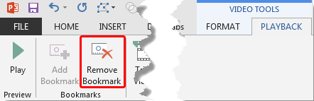 Remove Bookmark button within the Bookmarks group