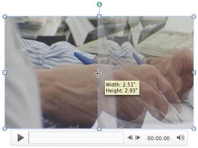 Drag the side handle towards the other end of the movie Drag the side handle towards the other end of the movie