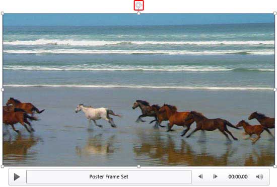 Video clip with a poster frame added