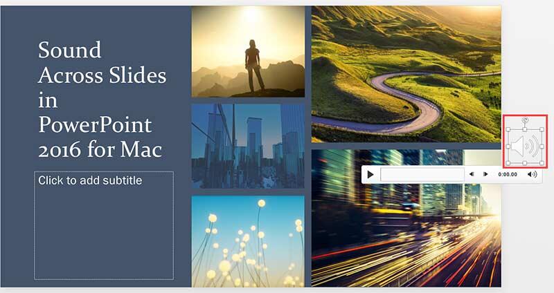 Audio icon moved off the slide Audio icon moved off the slide