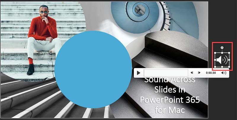 Audio icon moved off the slide Audio icon moved off the slide