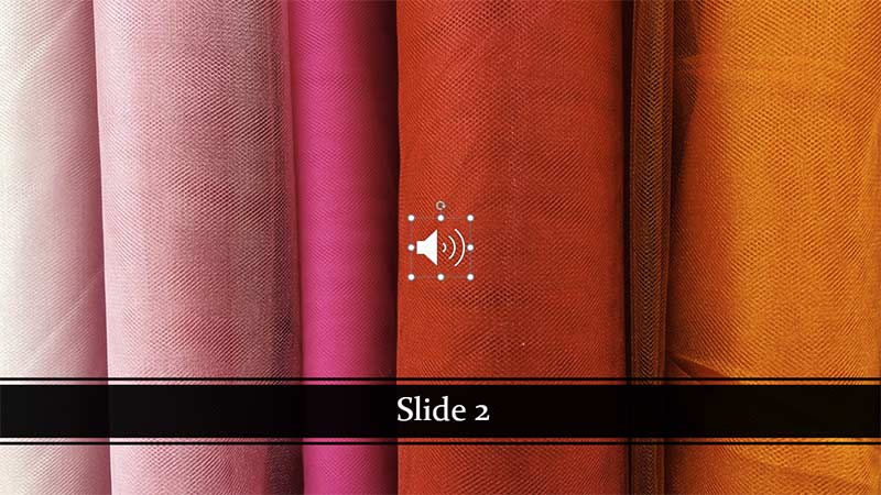 Sound across specific slides in PowerPoint for the Web