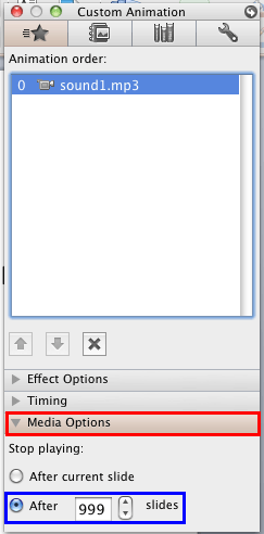 Do you want the music to span 999 slides? Do you want the music to span 999 slides?