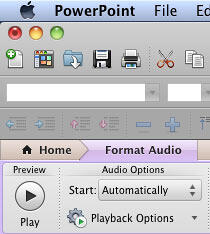 Format Audio tab of the Ribbon Format Audio tab of the Ribbon