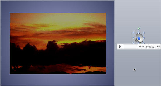Sound icon moved off the slide Sound icon moved off the slide
