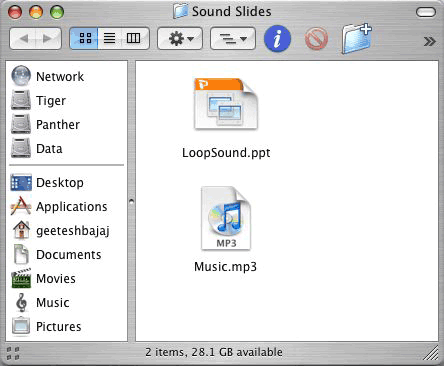 PowerPoint presentation and sound file PowerPoint presentation and sound file