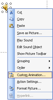 Right-click menu
