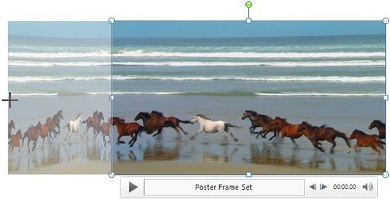 Drag the side handle towards the other end of the video