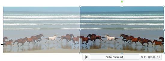 Drag beyond to the other side to flip a video