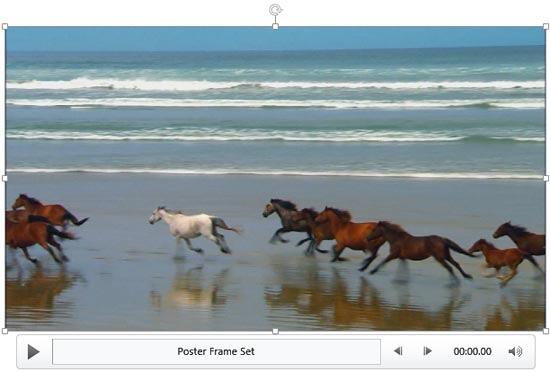 Video clip with a poster frame added