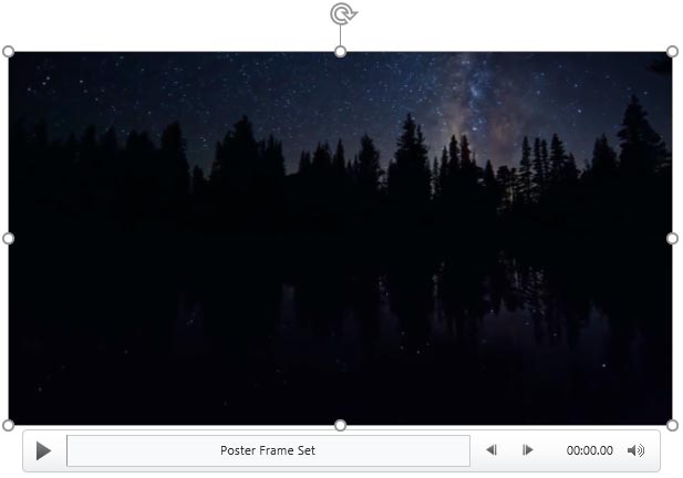 Video clip with a poster frame added