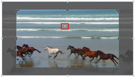 Video clip being cropped