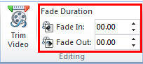 Fade Duration options Fade Duration options