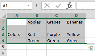 A range in Excel A range in Excel