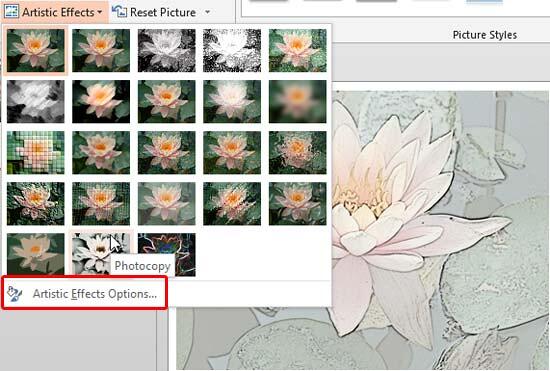 Name of the artistic effect being displayed as a tool tip Name of the artistic effect being displayed as a tool tip