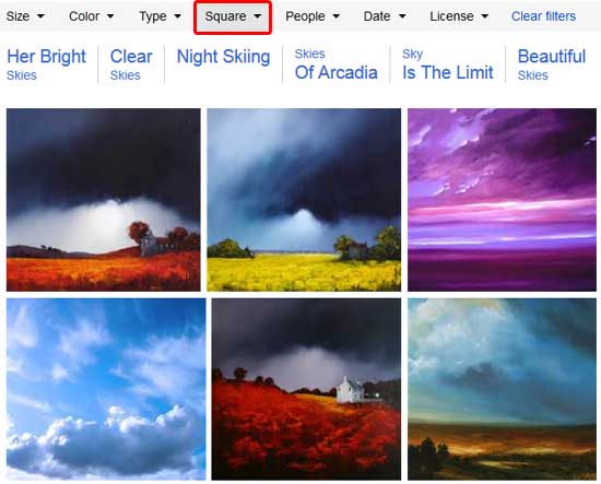 Results which have square-like proportions