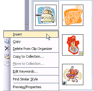 Selected Clip from Clip Art Gallery