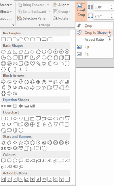 Crop to Shape sub-gallery Crop to Shape sub-gallery