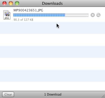 Downloading the selected clip media Downloading the selected clip media