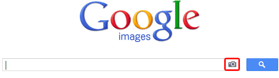 Camera option in the Search field Camera option in the Search field