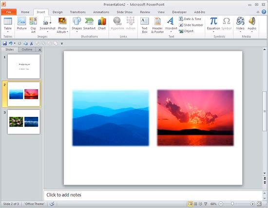 Photo Album in PowerPoint 2010 Photo Album in PowerPoint 2010