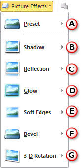 Picture Effects drop-down gallery Picture Effects drop-down gallery