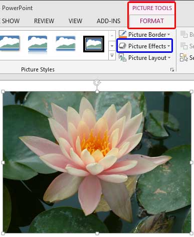 Picture Effects button Picture Effects button